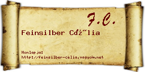 Feinsilber Célia névjegykártya